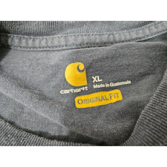 Carhartt Men's Pocket T-Shirt Crew Neck Short Sleeve Original Fit Gray Size XL - Picture 6 of 8